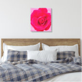 Romantische rode roze roos v2 canvas afdruk (Insitu (Slaapkamer))
