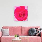 Romantische rode roze roos v2 canvas afdruk (Insitu (Woonkamer))