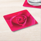 Romantische rode roze roos v2 kartonnen onderzetters (Schuin)
