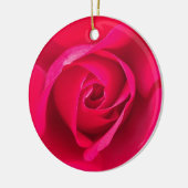 Romantische rode roze roos v2 keramisch ornament (Links)