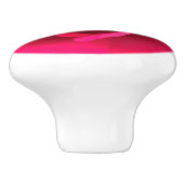 Romantische rode roze roos v2 keramische knop (Zijkant)