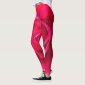 Romantische rode roze roos v2 leggings (Links)