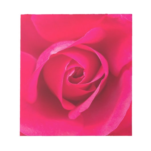 Romantische rode roze roos v2 notitieblok (Voorkant)