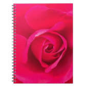 Romantische rode roze roos v2 notitieboek (Voorkant)