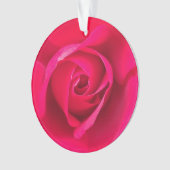 Romantische rode roze roos v2 ornament (voorkant)