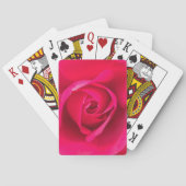 Romantische rode roze roos v2 pokerkaarten (Achterkant)