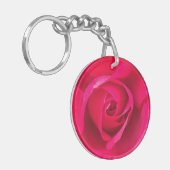 Romantische rode roze roos v2 sleutelhanger (Voorkant Links)