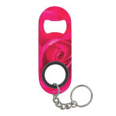 Romantische Rode Roze Roos v2 Sleutelhanger Flessenopener (Achterkant)
