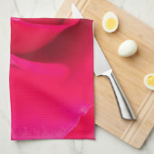 Romantische Rode Roze Roos v2 Theedoek (Quarter Fold)