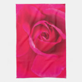 Romantische Rode Roze Roos v2 Theedoek (Verticaal)