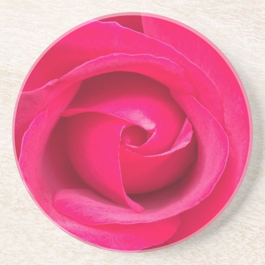 Romantische Rode Roze Roos Zandsteen Onderzetter (Voorkant)