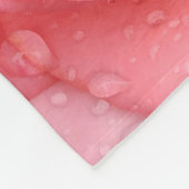 Romantische rode roze rozenwaterdruppels fleece deken (Hoek)