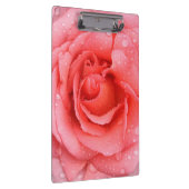 Romantische rode roze rozenwaterdruppels klembord (Rechts)