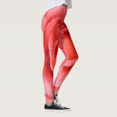 Romantische rode roze rozenwaterdruppels leggings (Rechts)