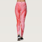 Romantische rode roze rozenwaterdruppels leggings (Achterkant)