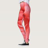 Romantische rode roze rozenwaterdruppels leggings (Links)