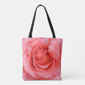Romantische Rode Roze Rozenwaterdruppels Tote Bag (Achterkant)