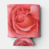 Romantische Rode Roze Waterdruppels Blikjeskoeler (Achterkant)