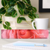 Romantische Rode Roze Waterdruppels Naambordje