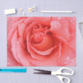 Romantische rode roze waterdruppels tissuepapier (Craft)