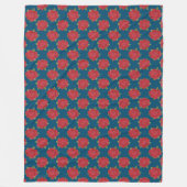 Romantische rode rozen Aangepaste rugzak Fleece Deken (Voorkant)
