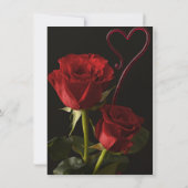 Romantische Rode Rozen Abstract Hart Liefde Trouw  Save The Date (Achterkant)