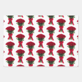 Romantische rode rozen bloemboeket inpakpapier vel (Voorkant 2)