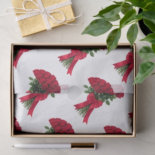 Romantische rode rozen bloemboeket tissuepapier (Geschenk)