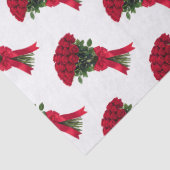 Romantische rode rozen bloemboeket tissuepapier (Detail)