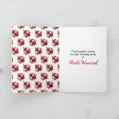 Romantische rode rozen Bloemen Verjaardag Bedankkaart (Binnen)