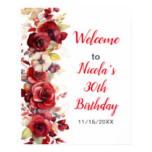 Romantische Rode Rozen Bloemen Verjaardagsfeest