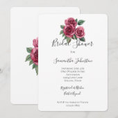 Romantische Rode Rozen Bloemen Vrijgezellenfeest Kaart (Voorkant / Achterkant)