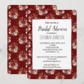 Romantische Rode Rozen Bloemen Vrijgezellenfeest Kaart (Voorkant / Achterkant)