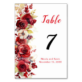 Romantische rode rozen bloemenbruiloft kaart