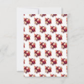 Romantische rode rozen bloemenbruiloft RSVP Kaartje (Achterkant)