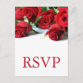 Romantische rode rozen bruiloft RSVP Briefkaart (Voorkant)