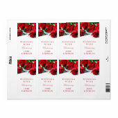 Romantische rode rozen bruiloft wijn label (Full Sheet)