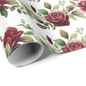 Romantische rode rozen cadeaupapier (Rol Hoek)