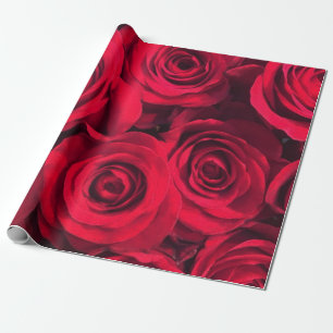 Romantische rode rozen cadeaupapier