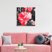 Romantische rode rozen canvas afdruk (Insitu (Woonkamer))