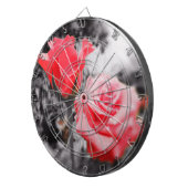 Romantische rode rozen dartbord (Voorkant Rechts)