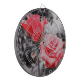 Romantische rode rozen dartbord (Voorkant Links)