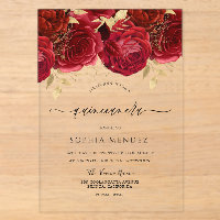 Romantische Rode Rozen Elegant Quinceanera Feest