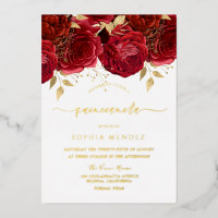 Romantische Rode Rozen Elegant Quinceanera Feest G