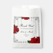 Romantische rode rozen en diamanten bedankzakje (Voorkant)