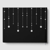 Romantische rode rozen en diamanten bruiloft gastenboek (Achterkant)