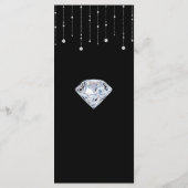 Romantische rode rozen en diamanten bruiloft menu (Achterkant)