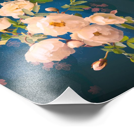 Romantische rode rozen foto afdruk (Hoek)