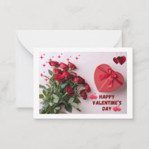 Romantische rode rozen & hart cadeau doos Valentij