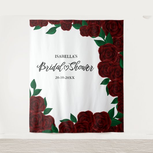 Romantische rode rozen herfst / outdoor vrijgezell wandkleed (Voorkant)